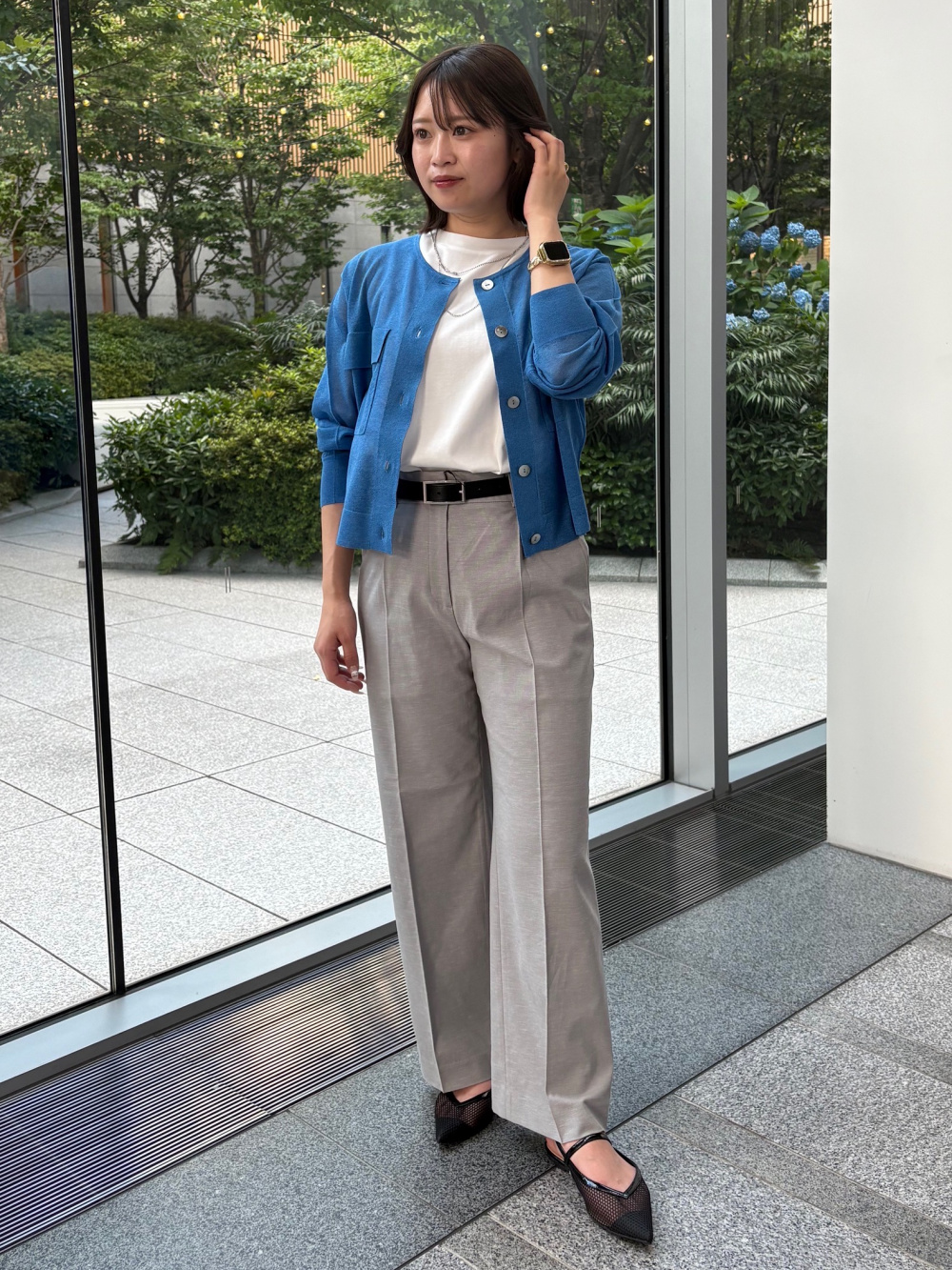 プレミアムオックスダブルジャケット、ワイドパンツ（リネン