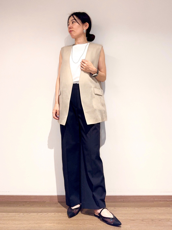 【新品タグ付き】PLST プラステ ジレ 新品未使用】PLST プラステ ジレ ロング ネイビー S - メルカリ