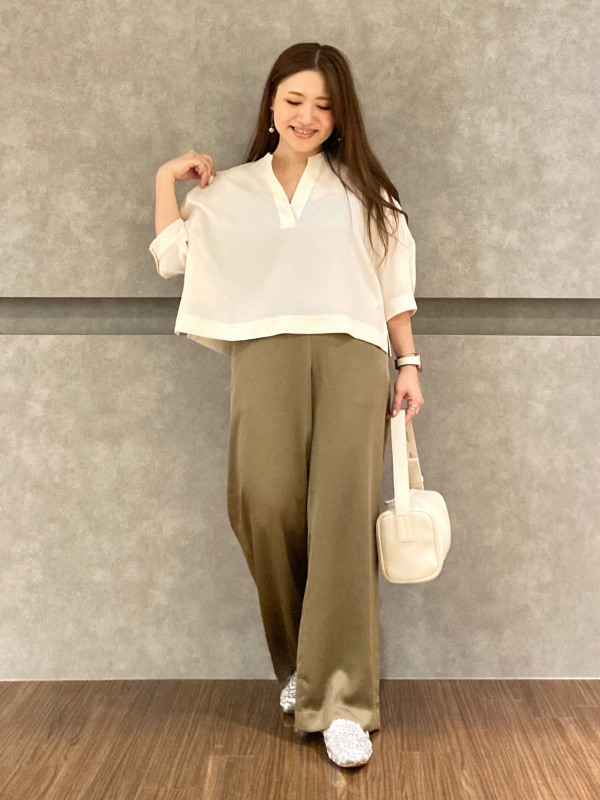 PLST✕HARUNOBUMURATA コットンブレンドハーフスリーブシャツ PLST(プラステ)公式 | コットンブレンドハーフスリーブシャツ