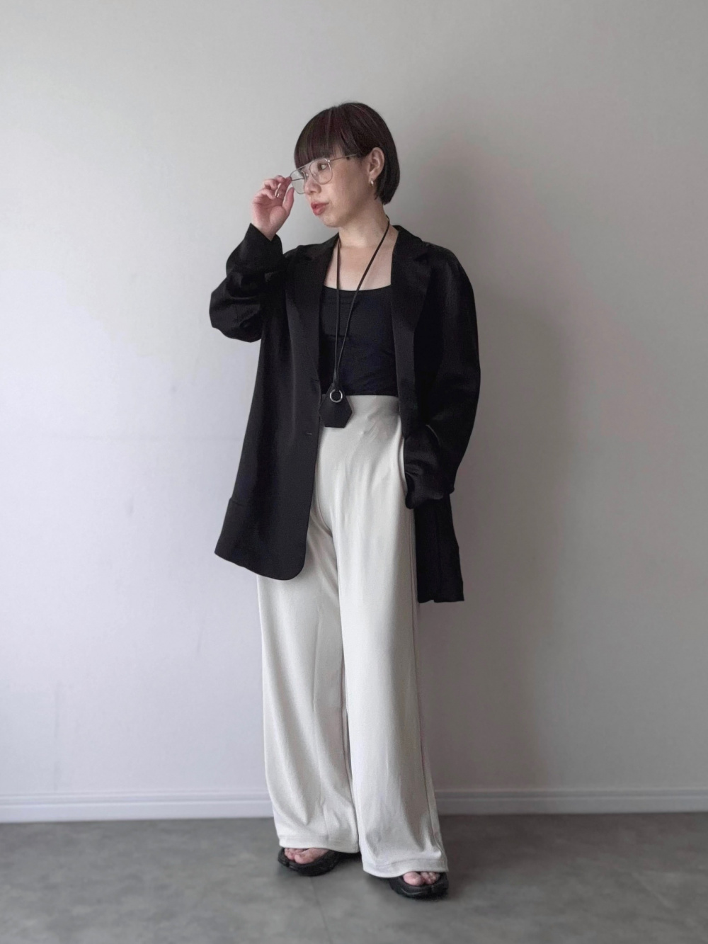 PLST プラステ トリアセサテンシャツジャケット PLST(プラステ)公式 | トリアセサテンシャツジャケット