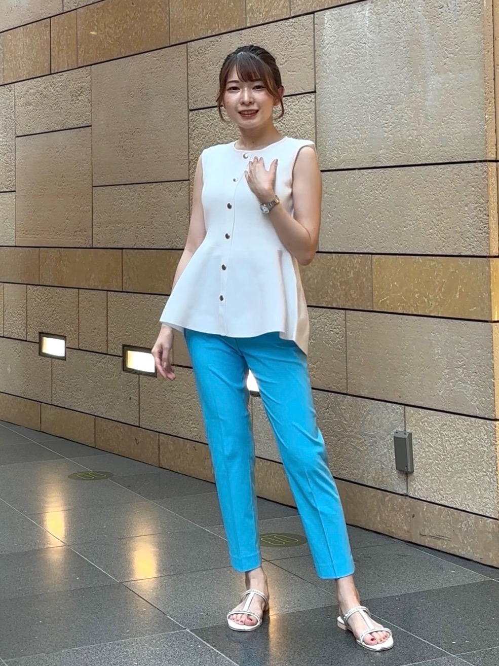いま売れてます】スティックパンツ（リネンブレンド）、リネンブレンド