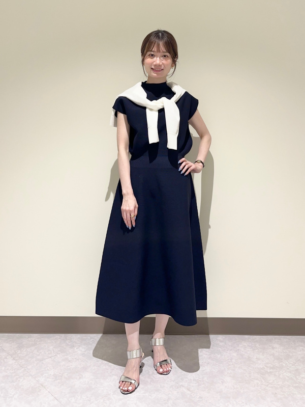 ホールガーメント®ボトルネックフレアワンピース（レディース