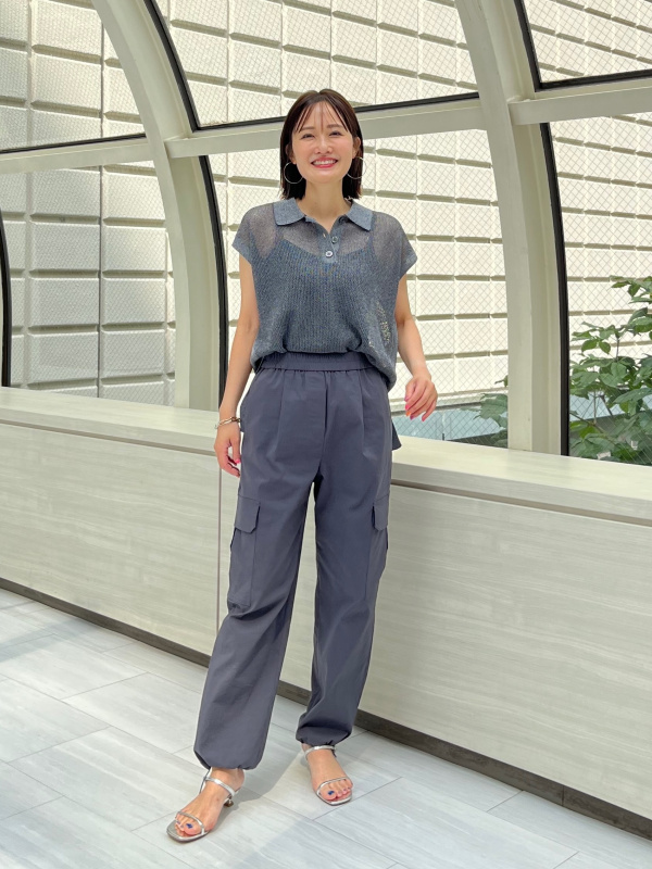 ★PLST ハイストレッチリネンカーゴパンツレディースMサイズ新品★ PLST(プラステ)公式 | ハイストレッチリネンカーゴパンツ