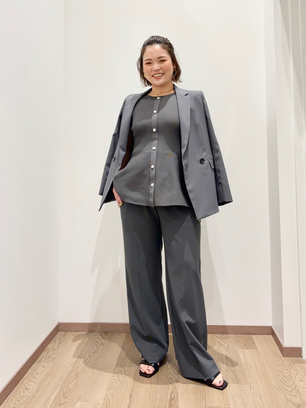 【PLST】プレミアムオックス　パンツスーツ　ダブルジャケット　セットアップ　L PLST(プラステ)公式 | プレミアムオックスダブルジャケット