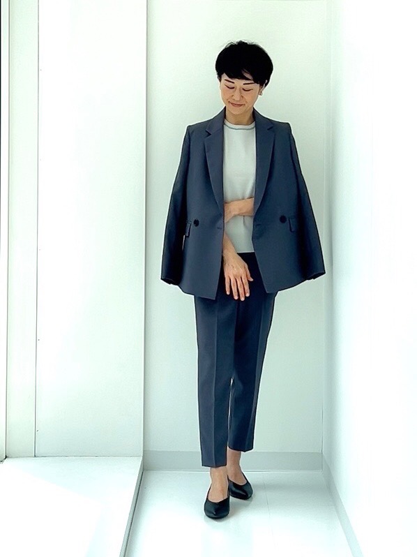 プレミアムオックスダブルジャケット（レディース）の着用