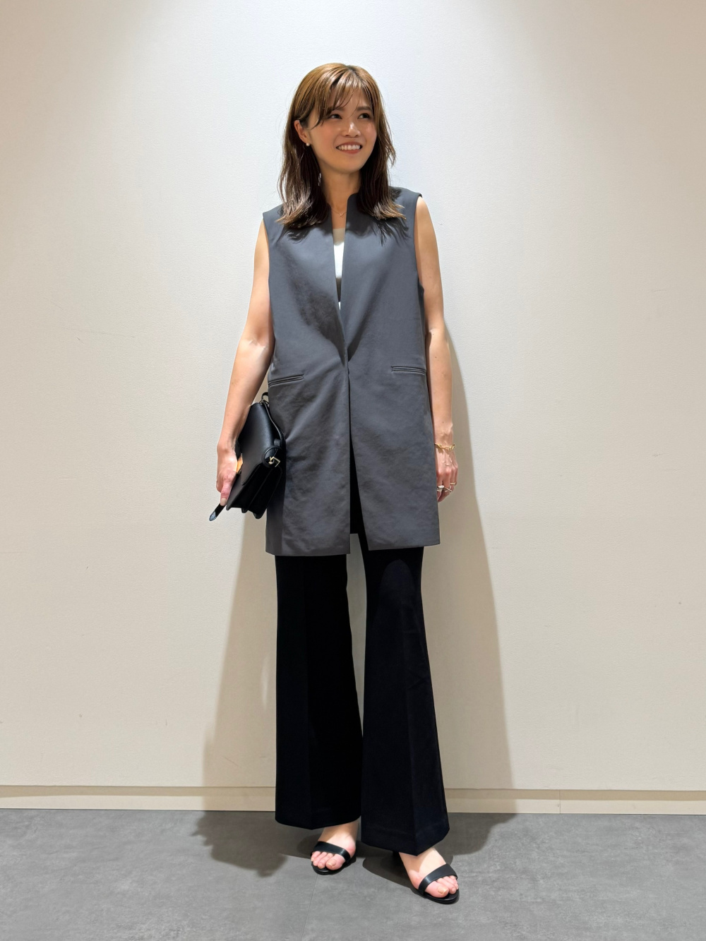 PLST プレミアムオックスカラーレスジャケット&パンツ スーツ ネイビー S PLST(プラステ)公式 | プレミアムオックスカラーレスジャケット