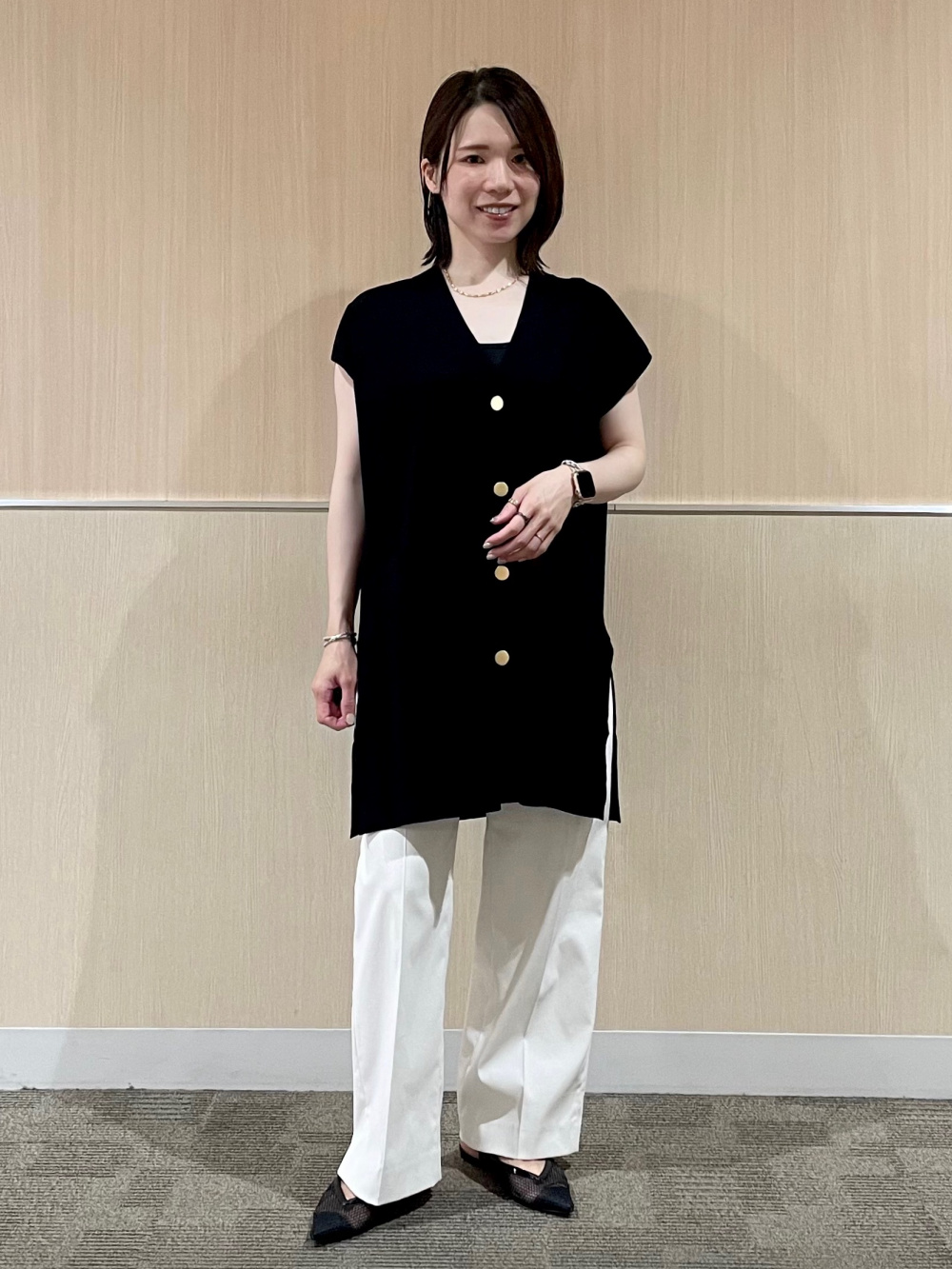 リラクシーショートトレンチコート、ポインテッドトゥスリングバック