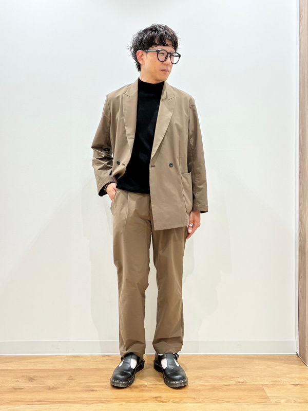 テックストレッチダブルブレストジャケット、テックストレッチ