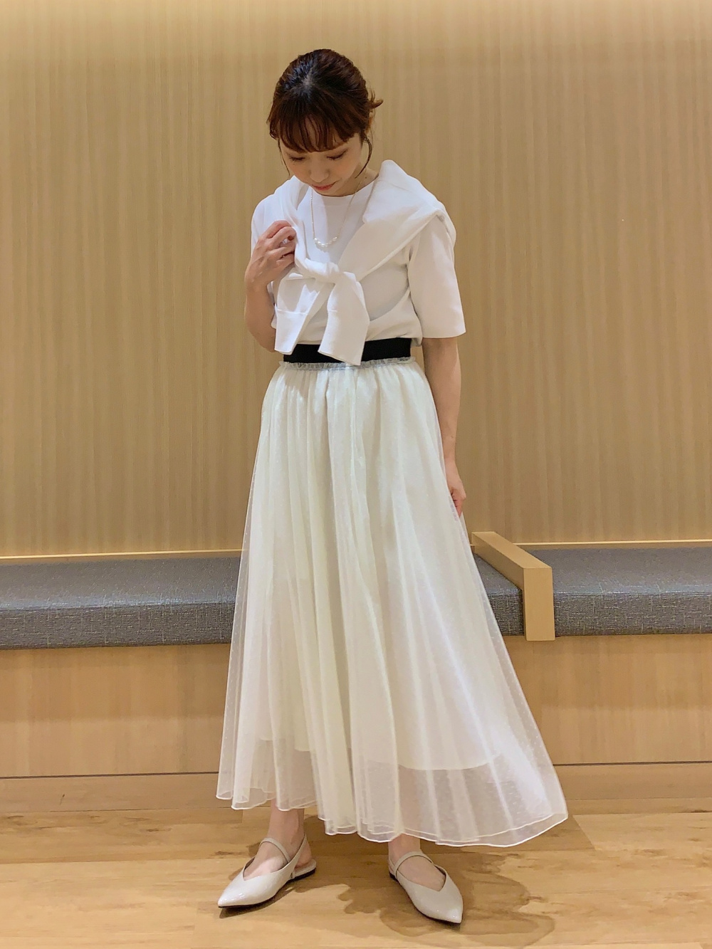 リラクシーショートトレンチコート、ポインテッドトゥスリングバック