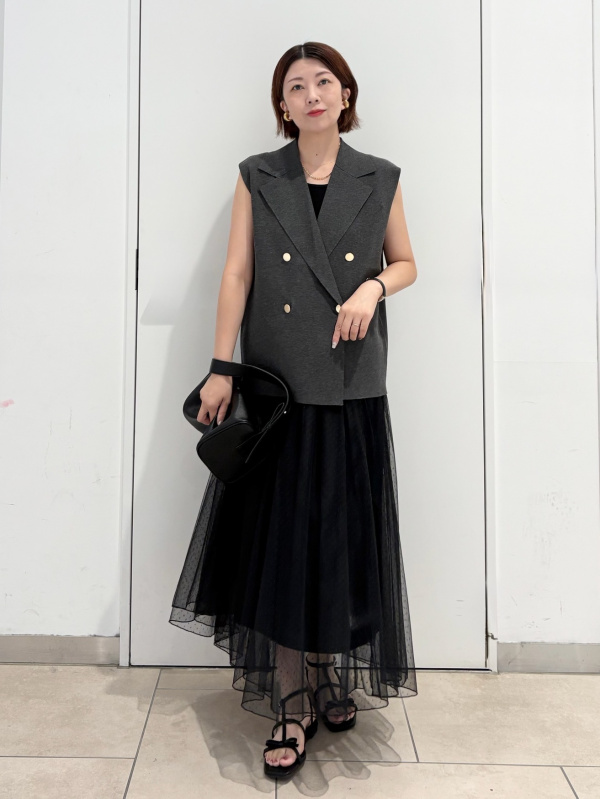 プラステ シアーブルゾン 黒 オーガンジー Sサイズ PLST