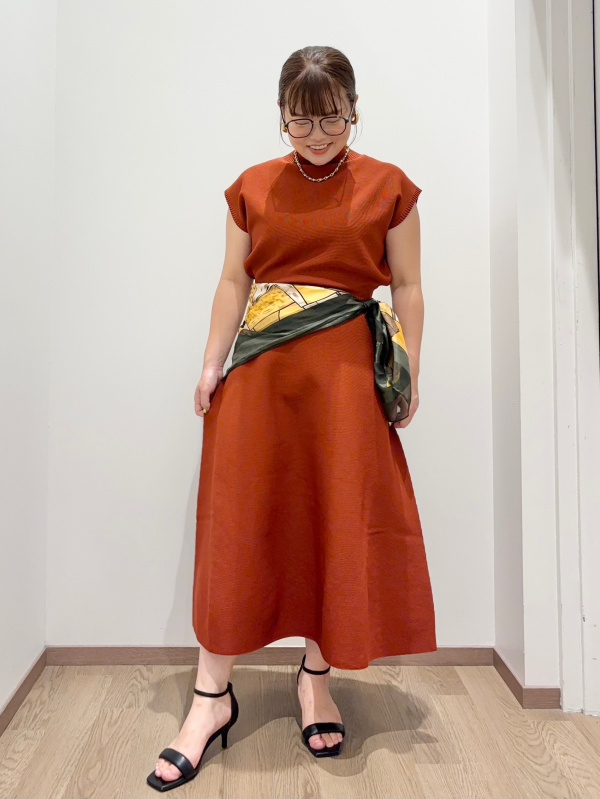 ホールガーメント®ボトルネックフレアワンピース（レディース）の着用