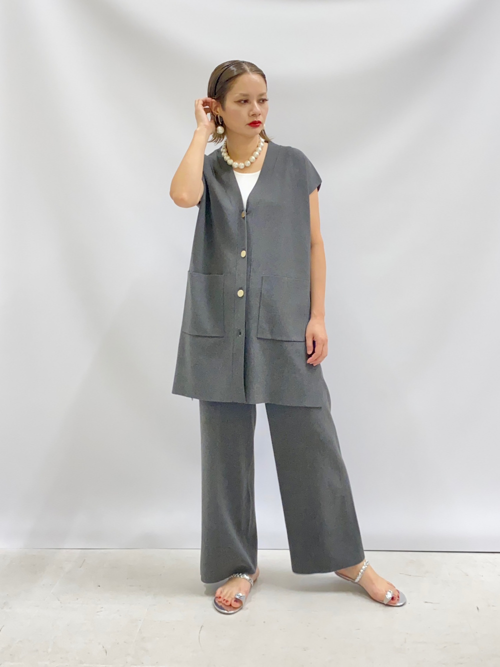 2024年モデル ワイドパンツ（リネンブレンド）、UVカットレーヨン
