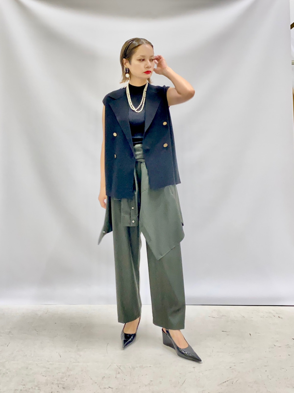 ⭐︎プラステ⭐︎レーヨンブレンドテーラードニットベスト⭐︎ PLST(プラステ)公式 | レーヨンブレンドテーラードニットベスト