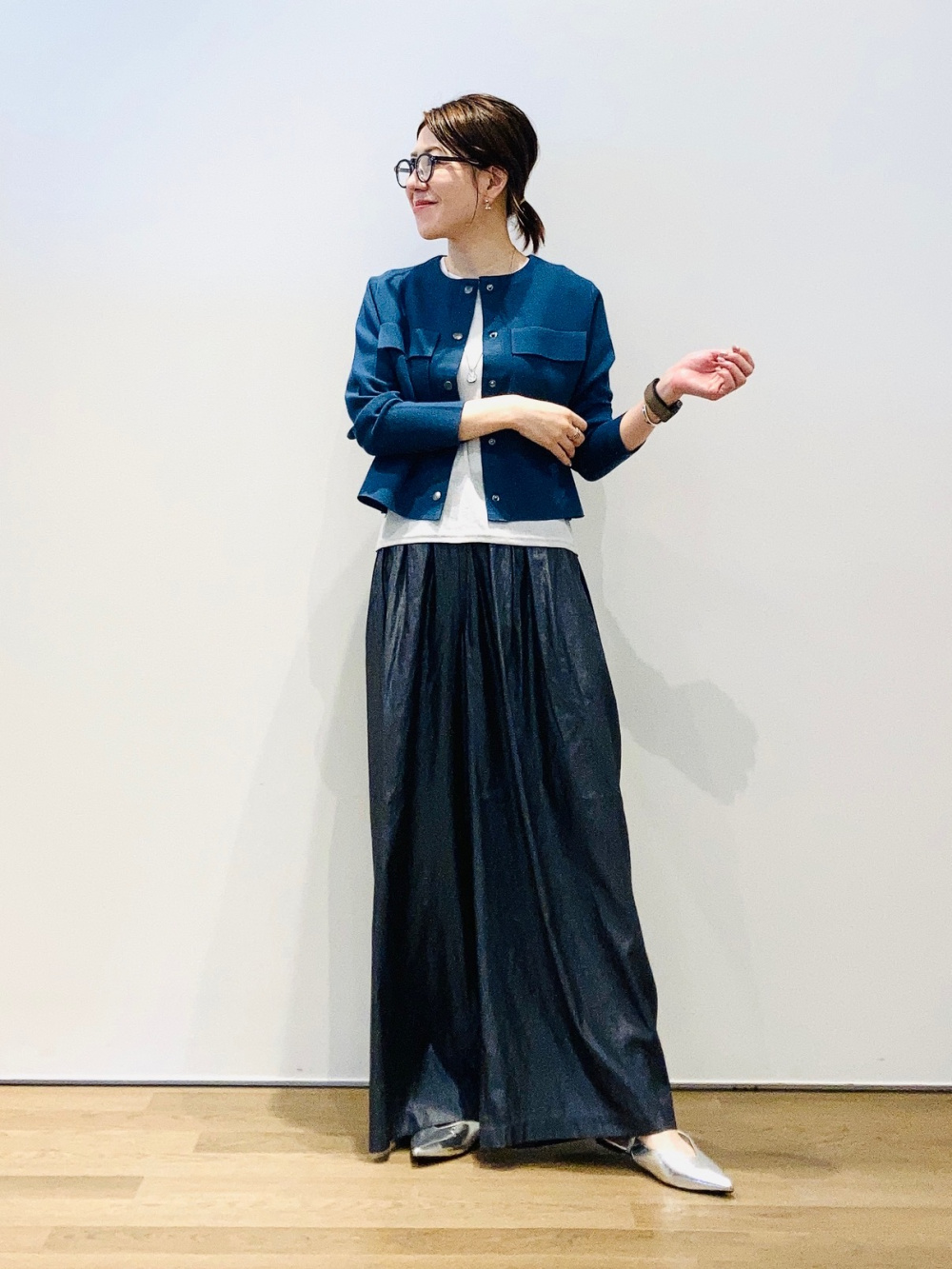 リモンタドローストリングフーデッドミドルパーカ、スティックジーンズ