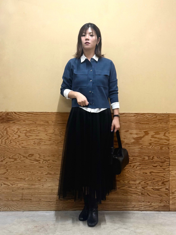 コットンブレンドハーフスリーブシャツ、フルレングス2タックワイド