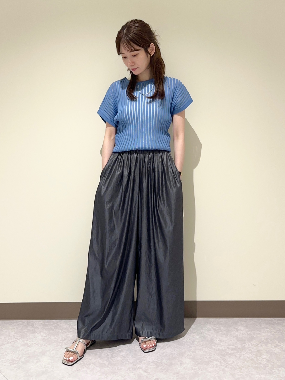 【限定品】PLST✕HARUNOBUMURATA シアーニットスカート M PLST(プラステ)公式 | シアーニットスカート