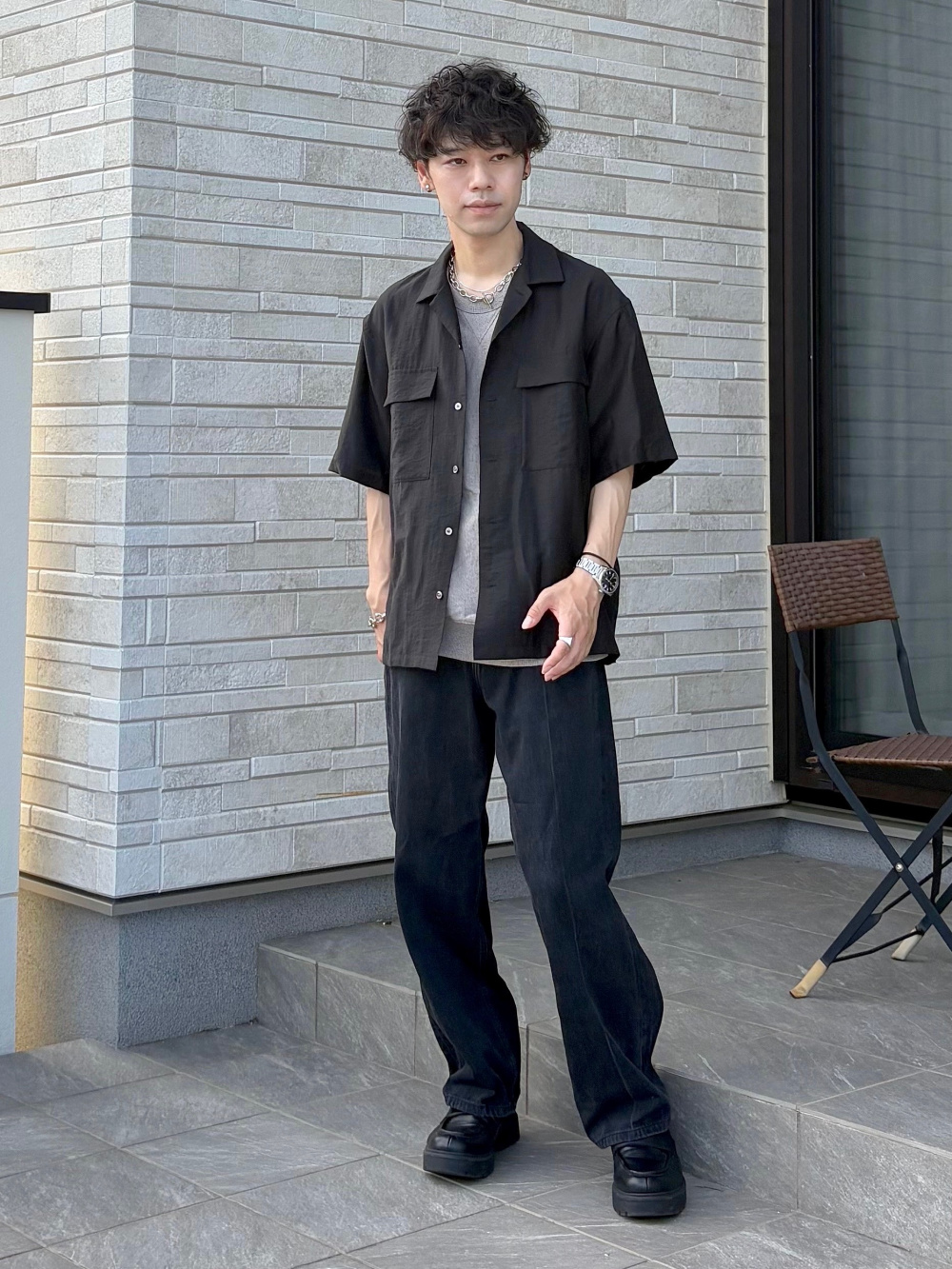 シルキーコットンクルーネックTシャツ（半袖）、ハイストレッチライト