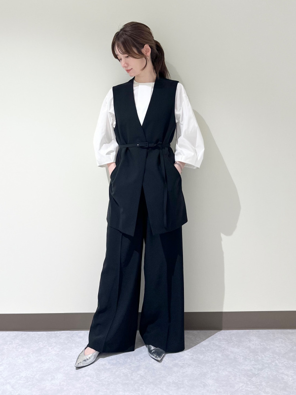 ストレッチツイルベルテッドジレ、ストレッチツイル2タックワイドフル
