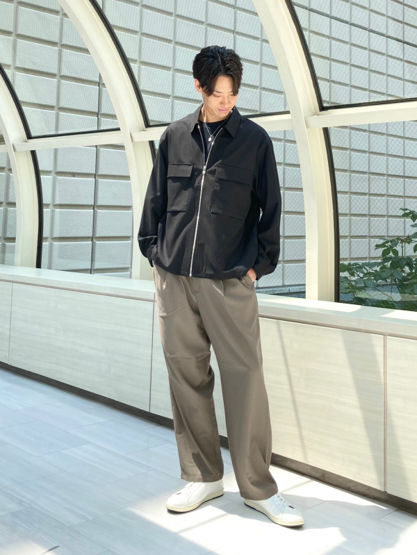 テックストレッチダブルブレストジャケット、レーヨンブレンド