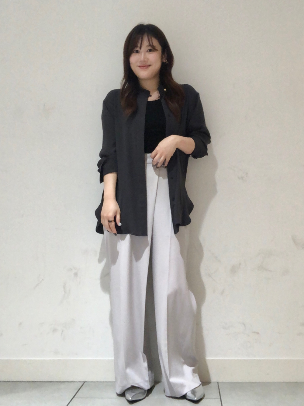 【値下げ】PLST プラステ リネンブレンドダブルジャケット ワイドパンツ L PLST(プラステ)公式 | リネンブレンドダブルジャケット