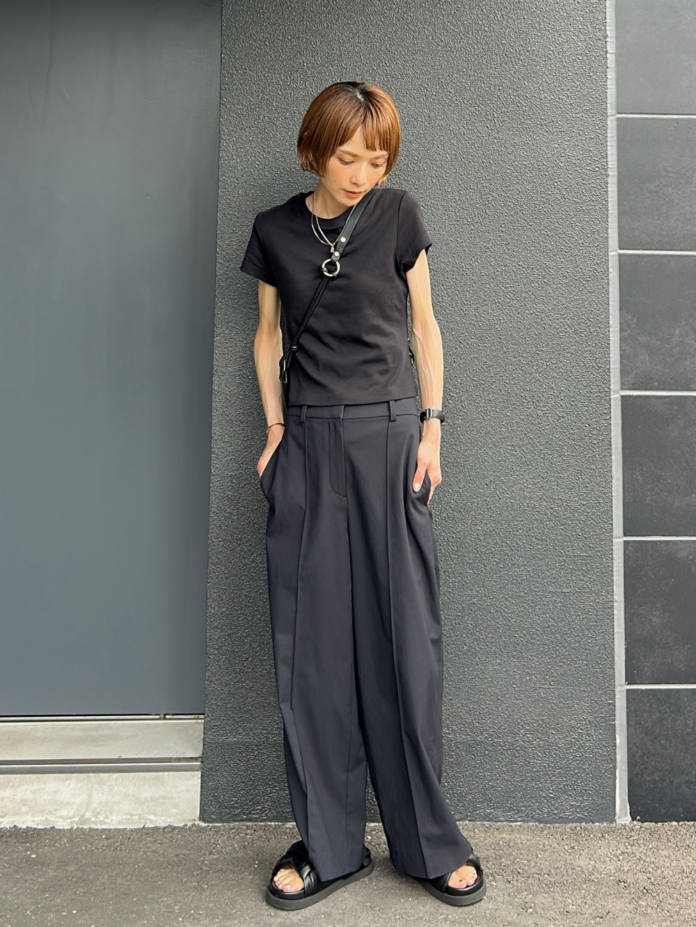 2024年モデル ワイドパンツ（リネンブレンド）、リネンブレンド