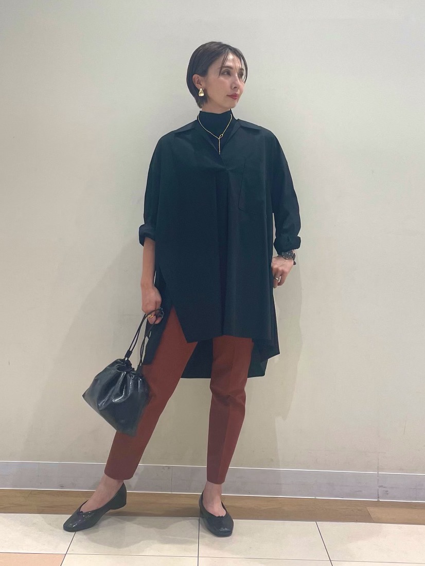 ロングチュニックシャツを使ったコーデ