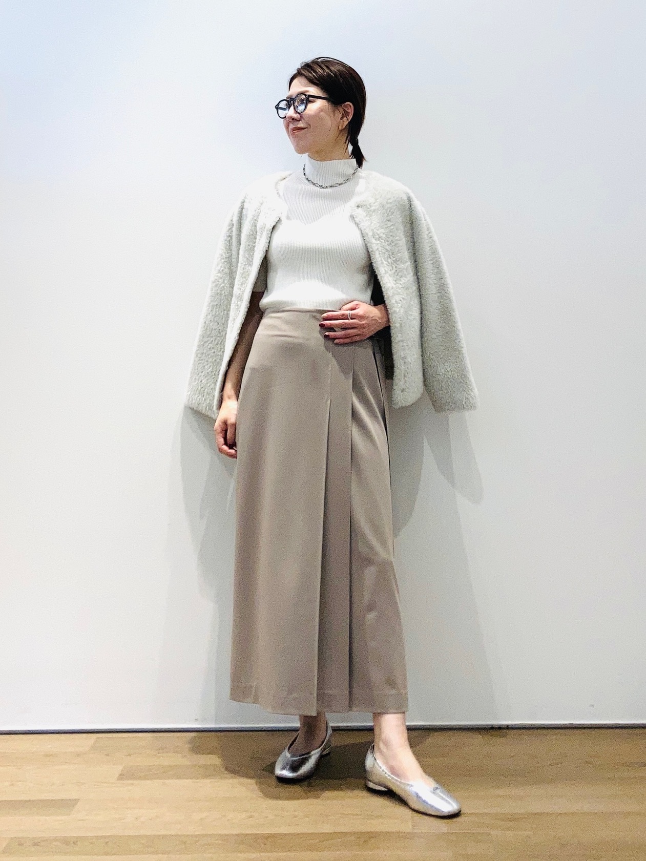 ラップスカートコーデ