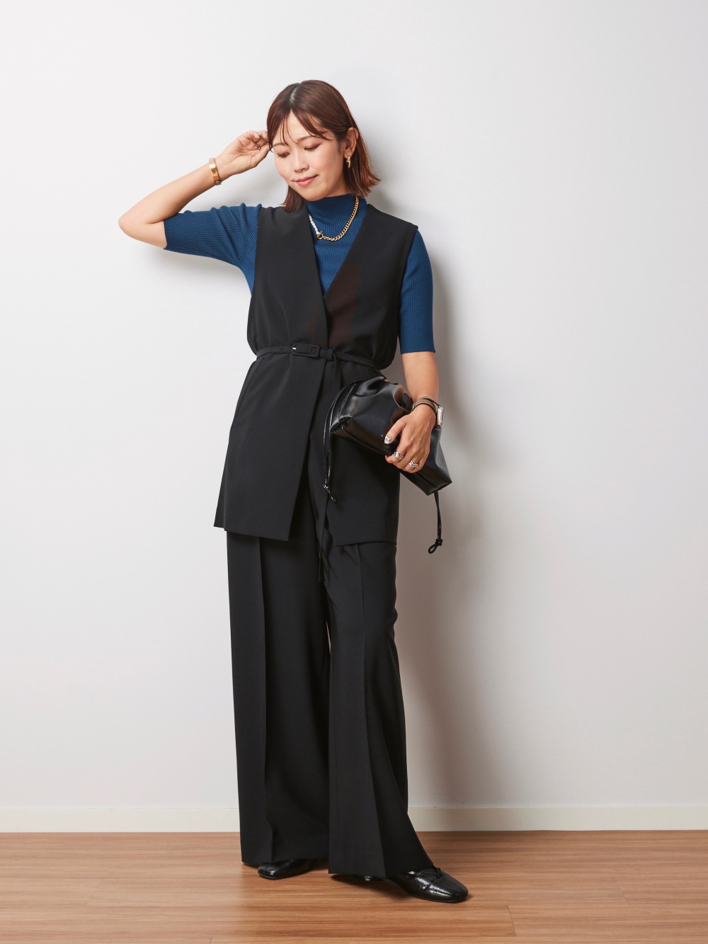 ストレッチツイルベルテッドジレ、ストレッチツイル2タック