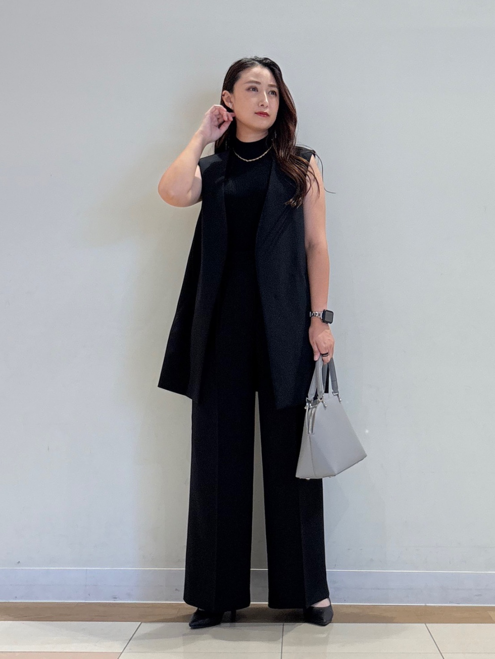 ストレッチツイルベルテッドジレ、ストレッチツイル2タックワイドフル