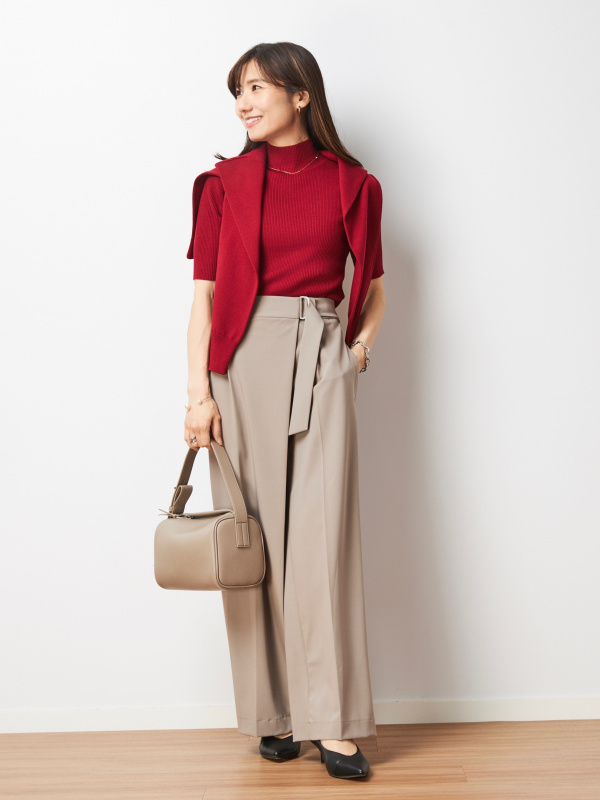 PLST ウォームリザーブジャケット、テーパードパンツ ウォームリザーブカラーレスジャケット、テーパードパンツ