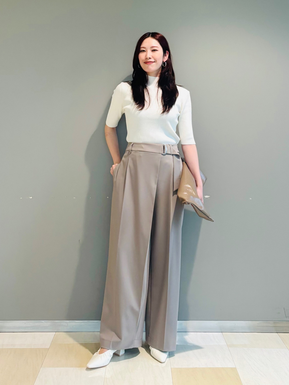 ストレッチツイルベルテッドジレ、ストレッチツイル2タックワイドフル