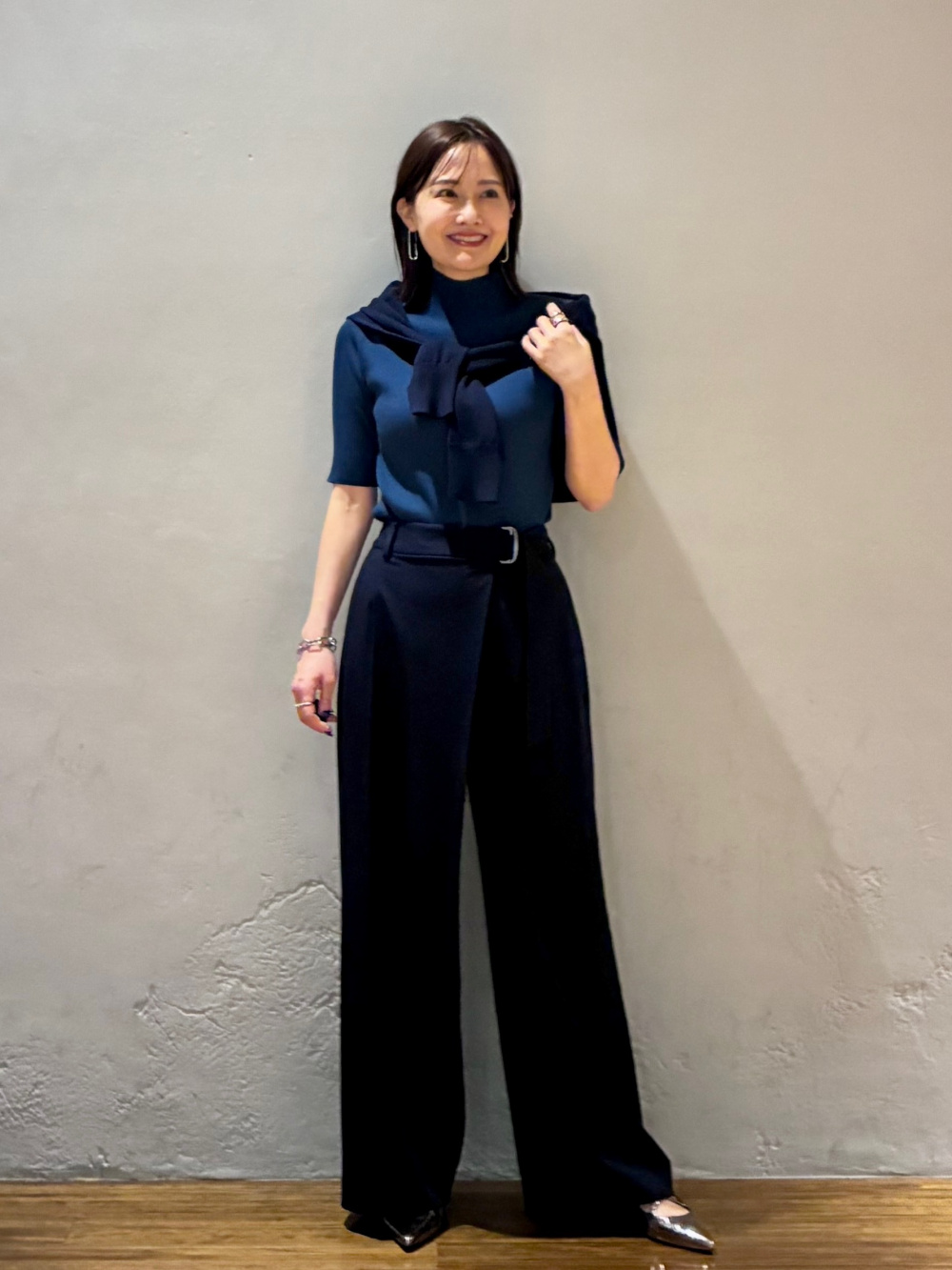 ストレッチツイルベルテッドジレ、ストレッチツイル2タックワイドフル