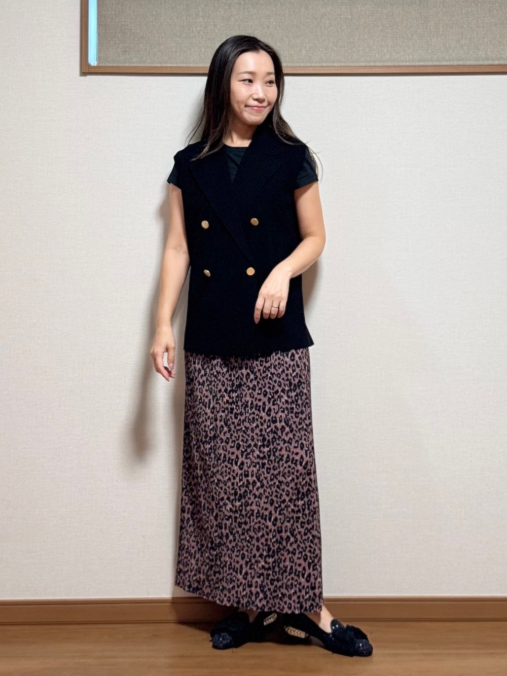 レーヨンブレンドテーラードニットベスト」の着用コーディネート| プラステ