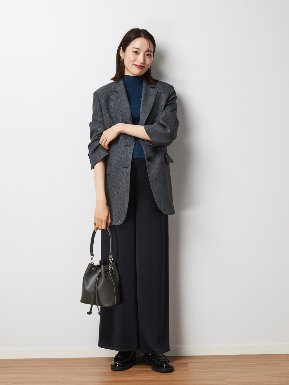 ストレッチツイルベルテッドジレ、ストレッチツイル2タックワイドフル