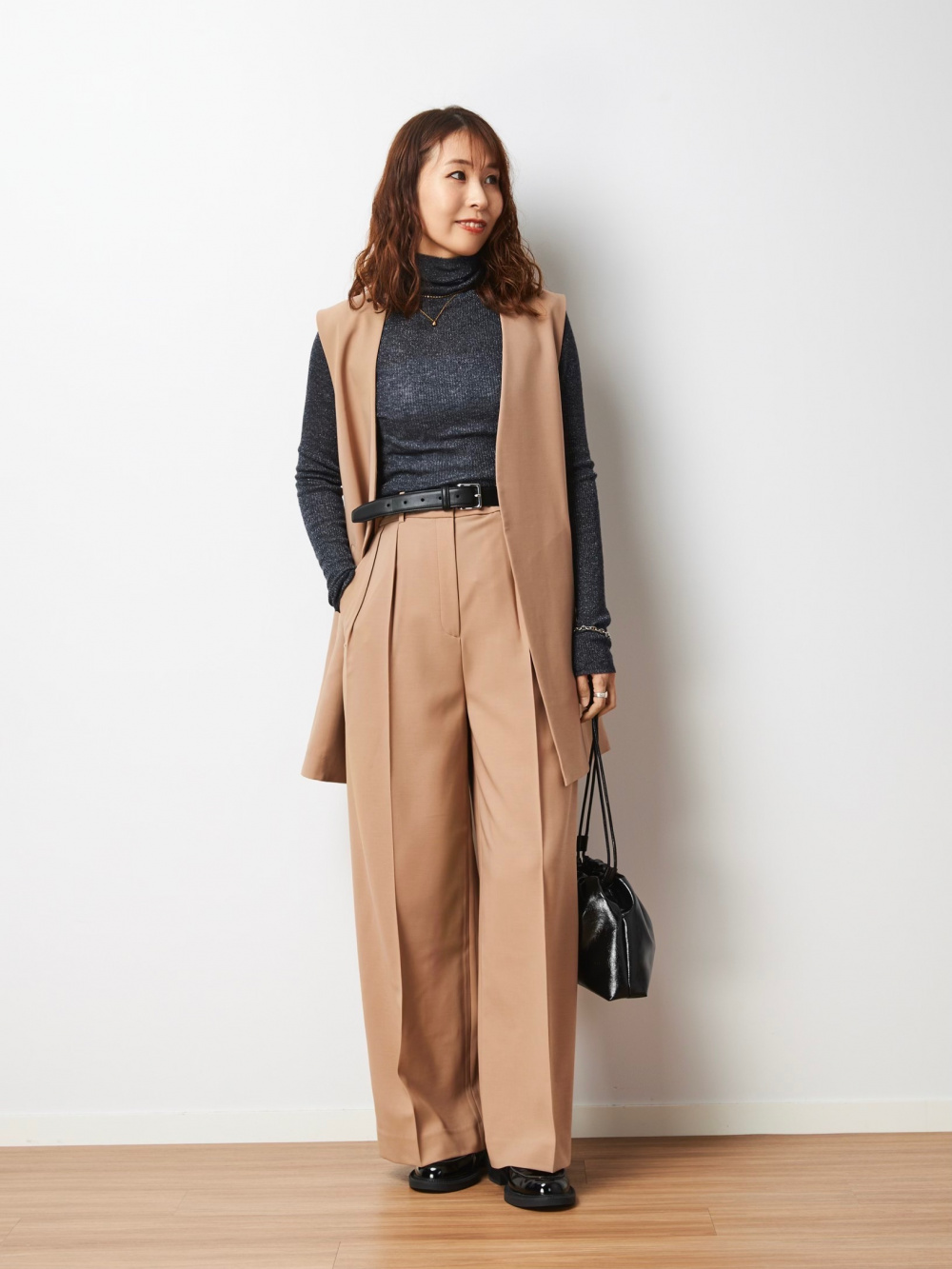 あ*き様 激安PLST ストレッチツイルベルテッドジレ PLST(プラステ)公式 | ストレッチツイルベルテッドジレ