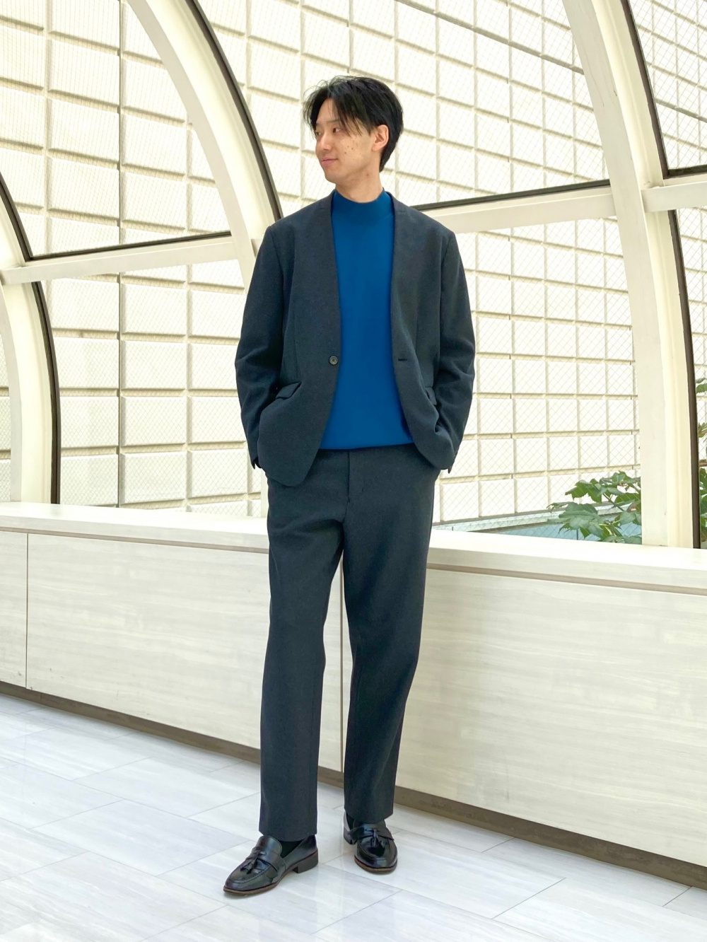 プレシャスニットメルトンダブルブレストジャケット、ウォッシャブル