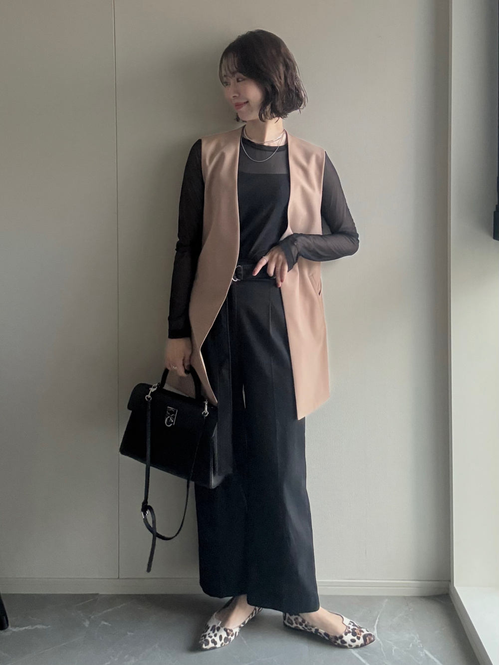 ストレッチツイルベルテッドジレ、ストレッチツイル2タックワイドフル