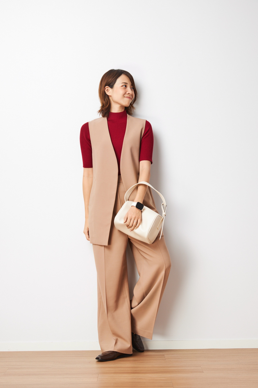 PLST ストレッチツイルベルテッドジレ　M PLST(プラステ)公式 | ストレッチツイルベルテッドジレ