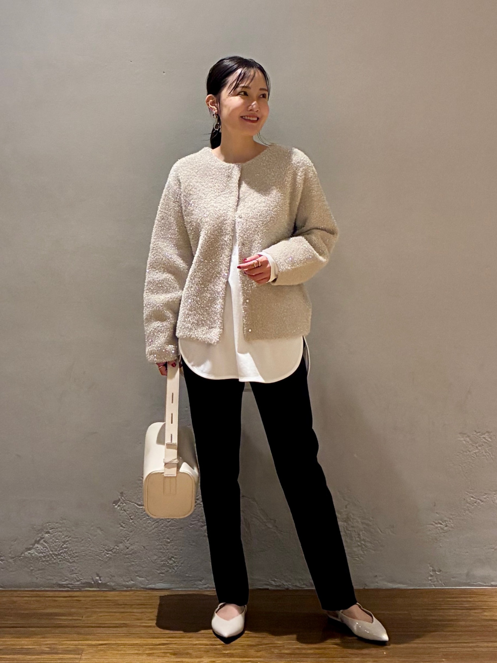 リラクシーショートトレンチコート、ポインテッドトゥスリングバック