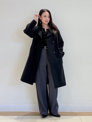 現行品完売！美品PLSTウールモッサ2WAYスタンドカラーコート ベージュ PLST(プラステ)公式 | ウールモッサ2WAYスタンドカラーコート