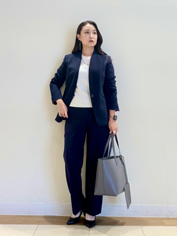 【新品タグ付き】プラステ ウォームリザーブカラーレスジャケット ネイビー L PLST(プラステ)公式 | 2024年モデル ウォームリザーブカラーレス