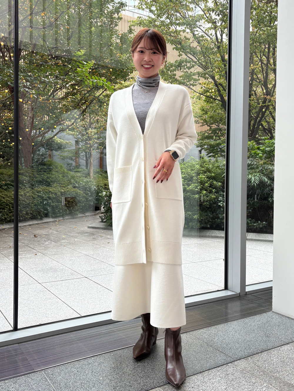 現行品完売！美品PLSTウールモッサ2WAYスタンドカラーコート ベージュ PLST(プラステ)公式 | ウールモッサ2WAYスタンドカラーコート