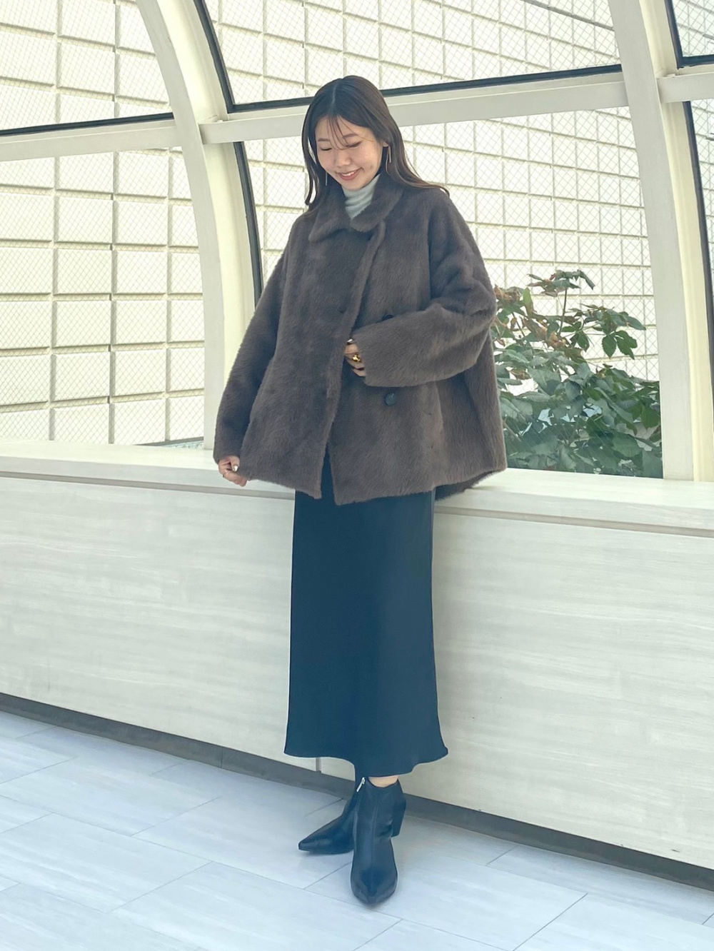 K*♡様 プラステ　フェザーヤーンニットコートSサイズ(通常Mサイズ) PLST(プラステ)公式 | フェザーヤーンニットコート