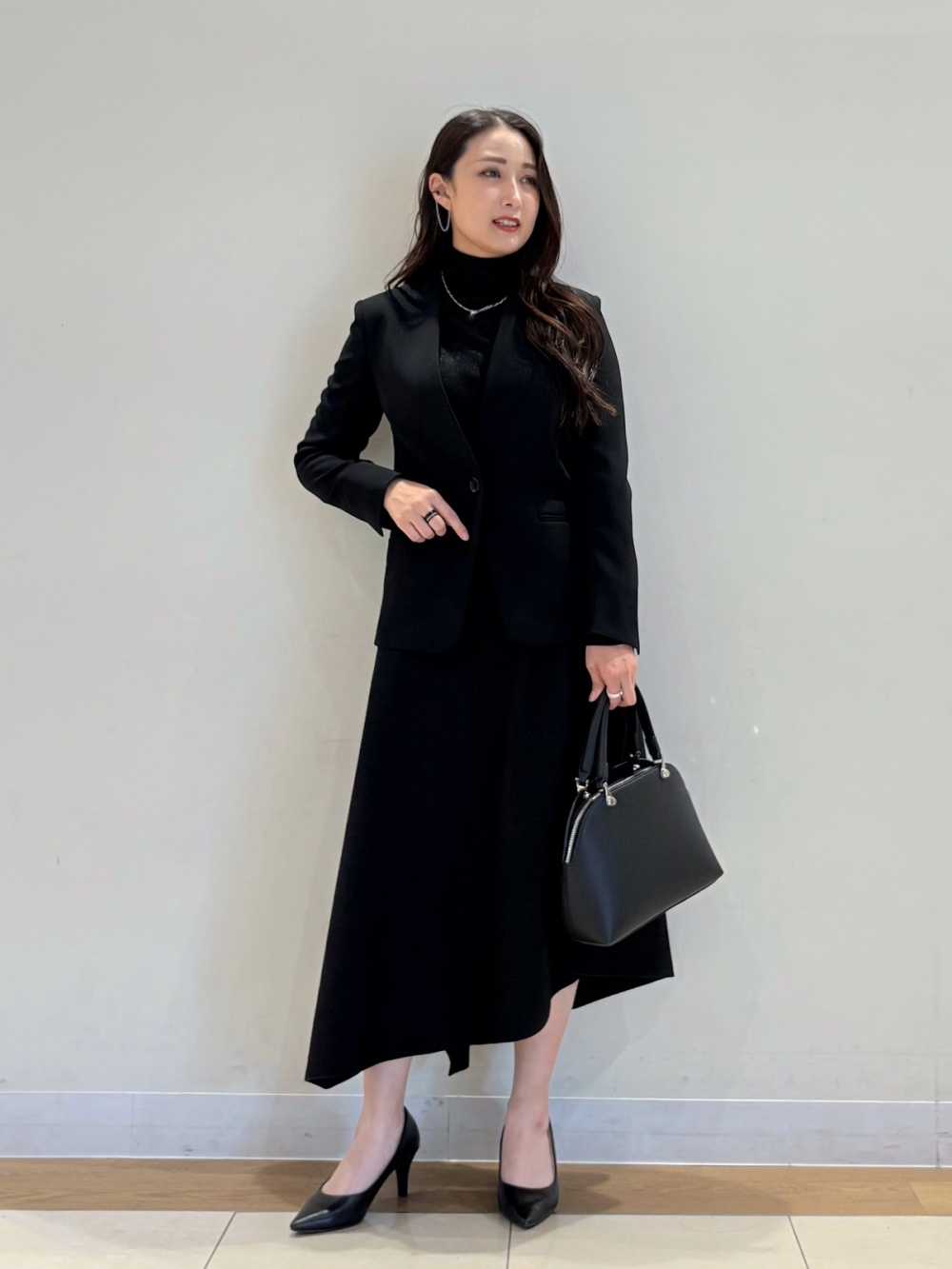 トリアセブレンドペプラムジャケット、トリアセブレンドテーパード