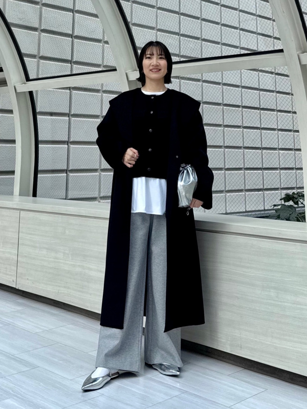 リモンタドローストリングフーデッドミドルパーカ、スティックジーンズ