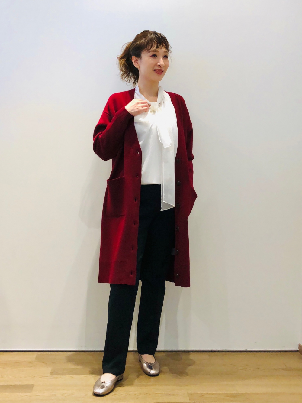 レーヨンブレンドテーラードニットベスト、レーヨンブレンドナロー