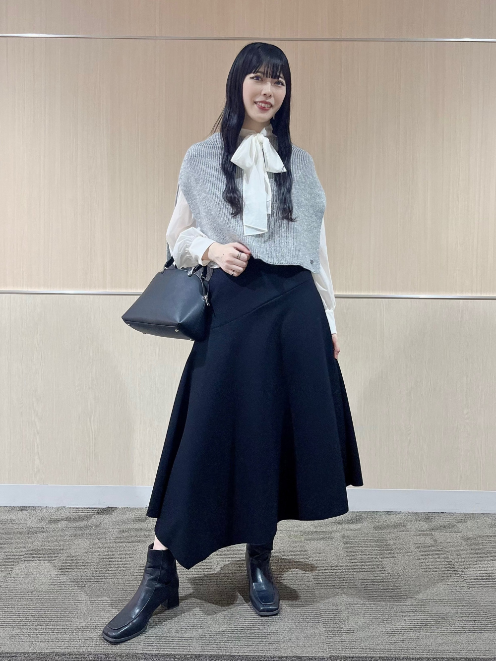 レーヨンブレンドテーラードニットベスト、レーヨンブレンドナロー