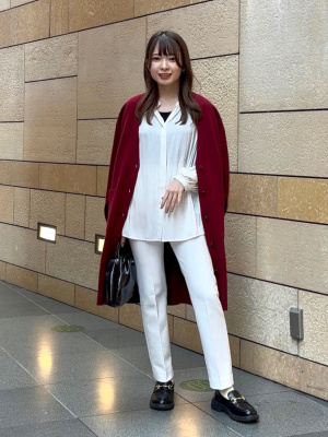 René2025♡コットンブレンド　ロングカーディガン・:*34ピンク・:* PLST(プラステ)公式 | ウールコットンブレンドロングカーディガン