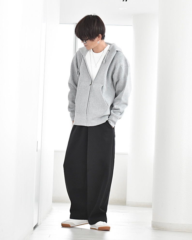 テックストレッチダブルブレストジャケット、ウォッシャブルニットT