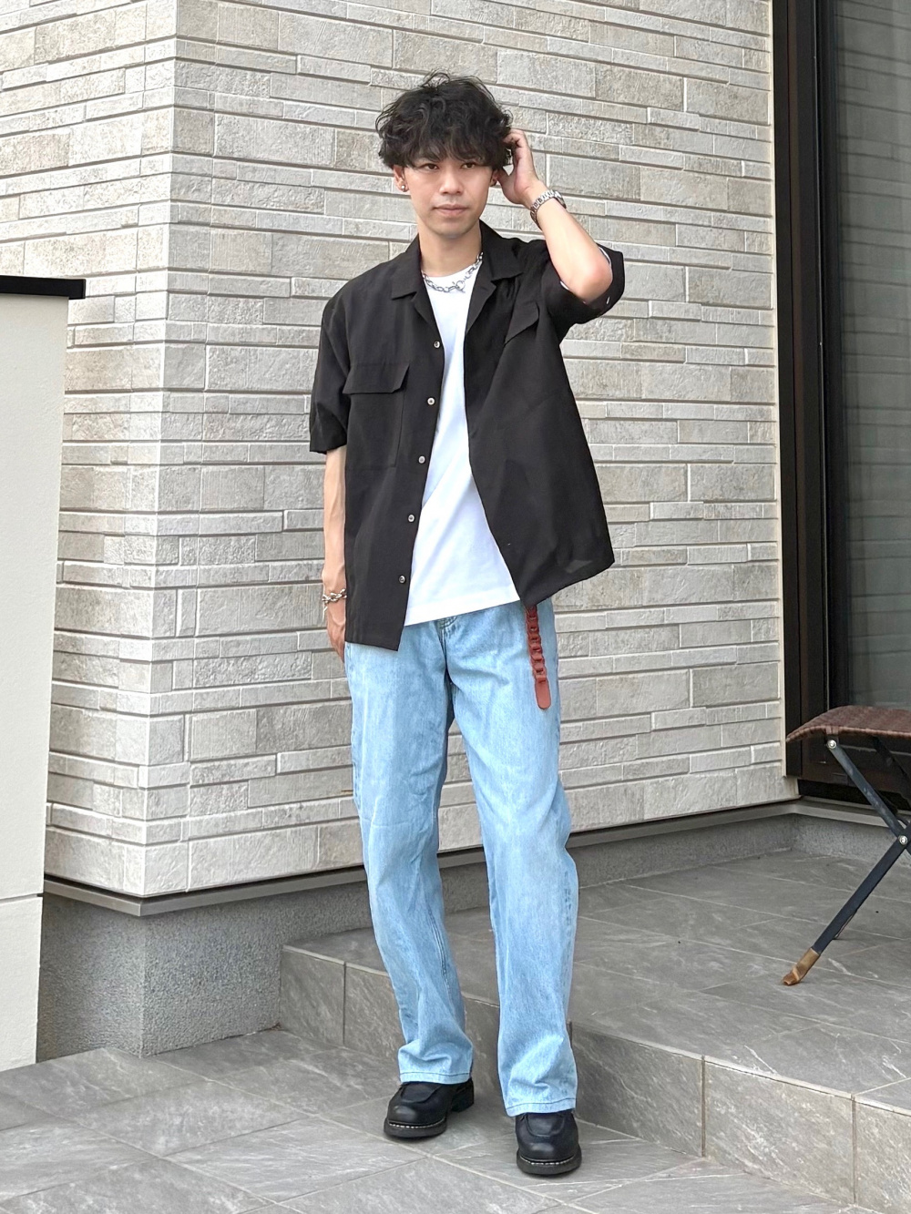 シルキーコットンクルーネックTシャツ（半袖）、ハイストレッチライト